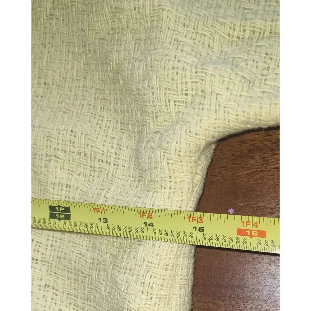 Vintage handmade baby bunting w bunny trim yellow green Easter lined